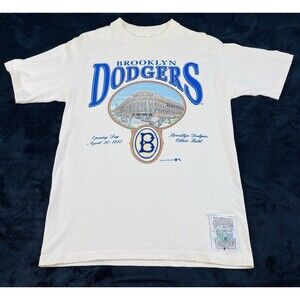 Brooklyn Dodgers Events Field - Nutmeg Mills Vintage Large T-Shirt